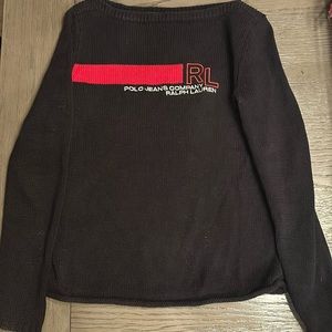 Ralph Lauren Black and Red Sweater